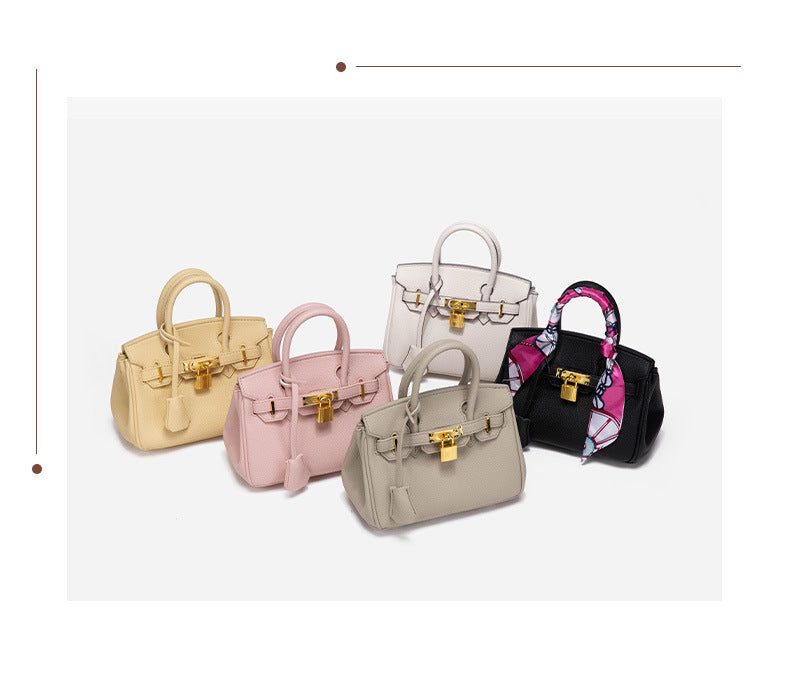 Mini Birkin Bag Vegan Leather Birkin 20 Woman Handbag