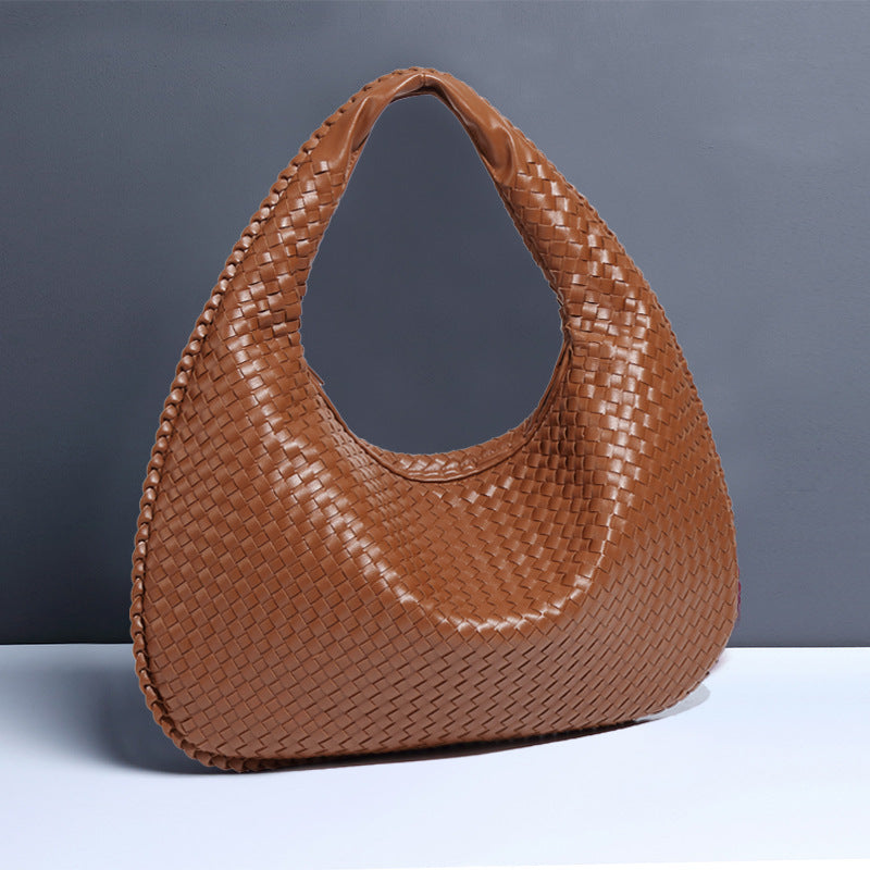 Dumpling Bag Woman Hobo Bag Vegan Leather Woven Bag