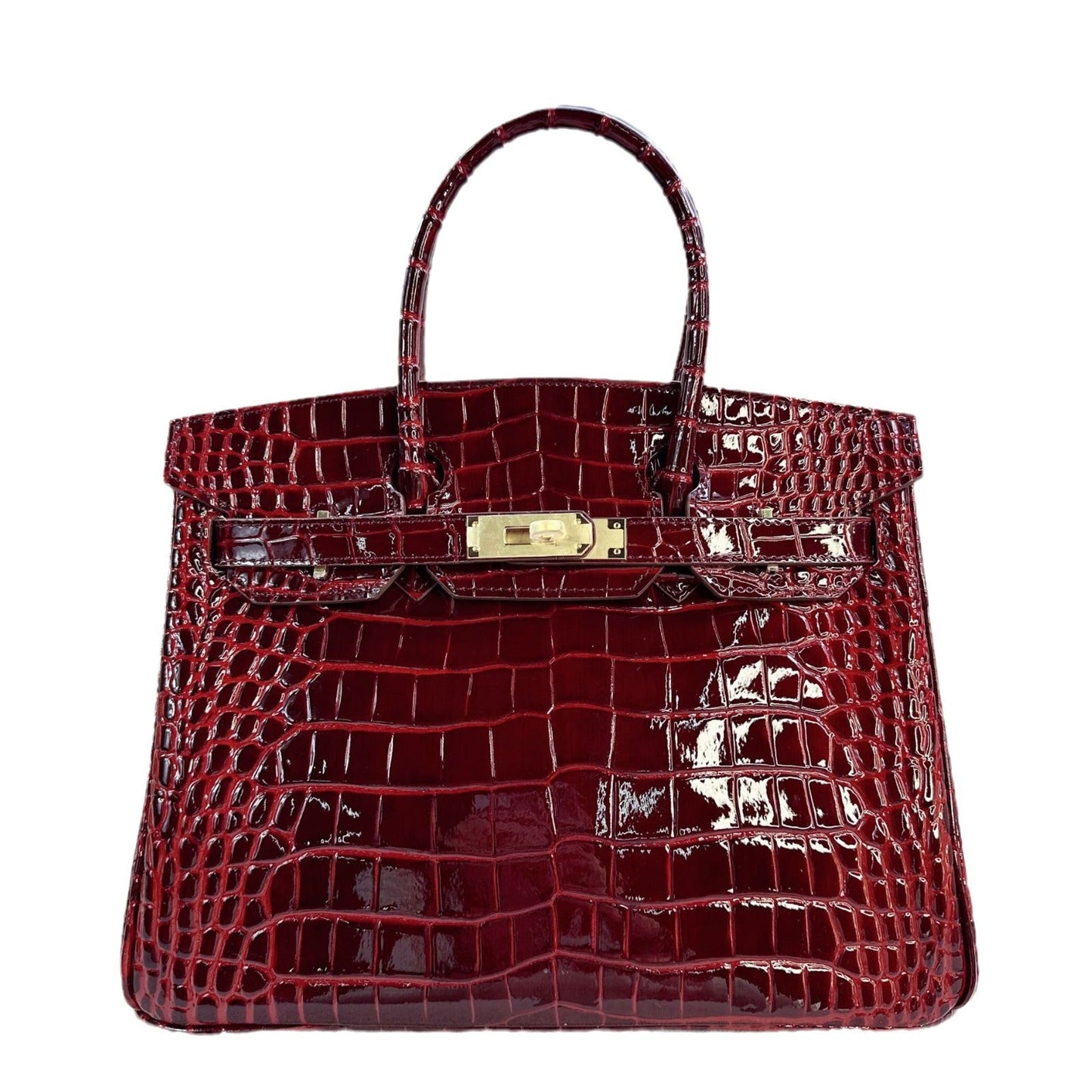 Inspired Platinum Bag Crocodile Pattern Leather Handbags for Woman