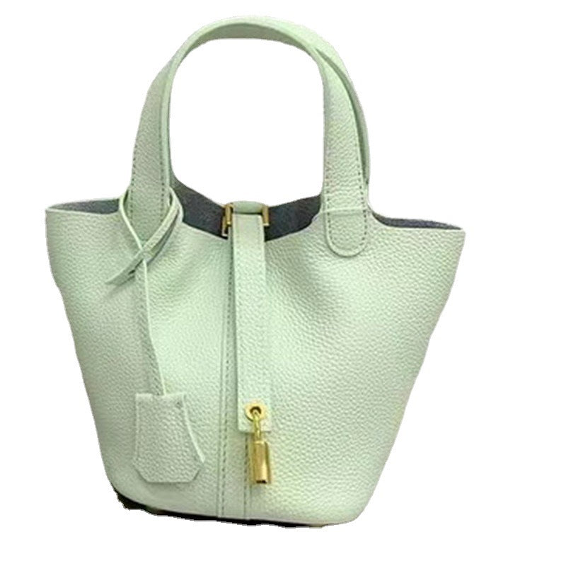 Top Grain Leather Inspired Picotin Tote Mini Bag New Colors