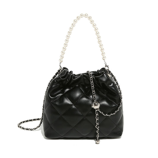 Chain Bag Bucket Bag for Woman Vegan Leather Crossbody Bag