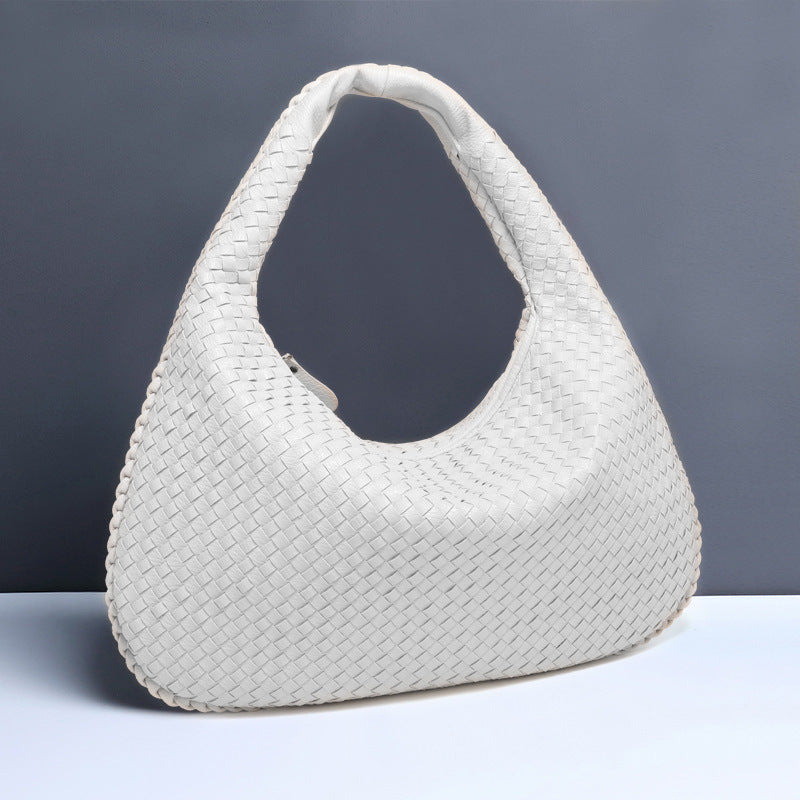 Dumpling Bag Woman Hobo Bag Vegan Leather Woven Bag