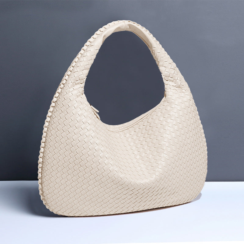 Dumpling Bag Woman Hobo Bag Vegan Leather Woven Bag