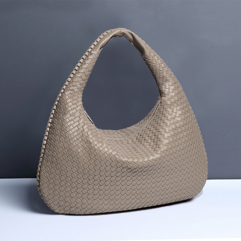 Dumpling Bag Woman Hobo Bag Vegan Leather Woven Bag