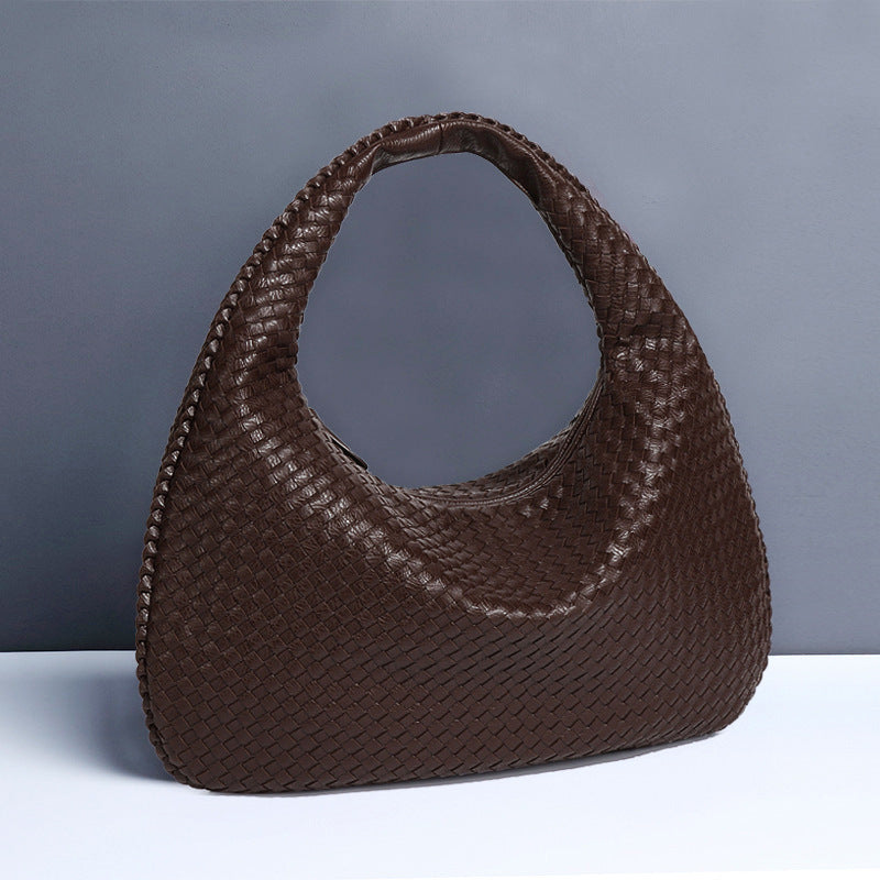 Dumpling Bag Woman Hobo Bag Vegan Leather Woven Bag