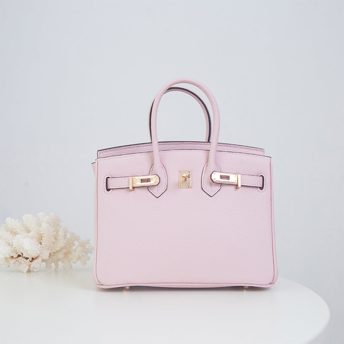 Top Grain Leather Inspired Birkin Handbag