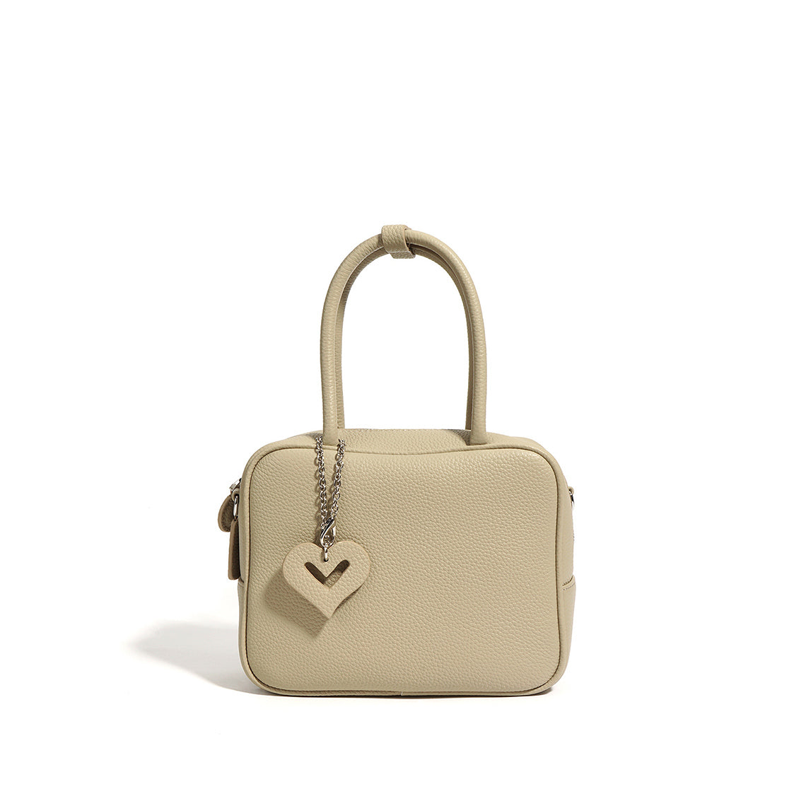 Top Grain Leather Square Bowling Handbag