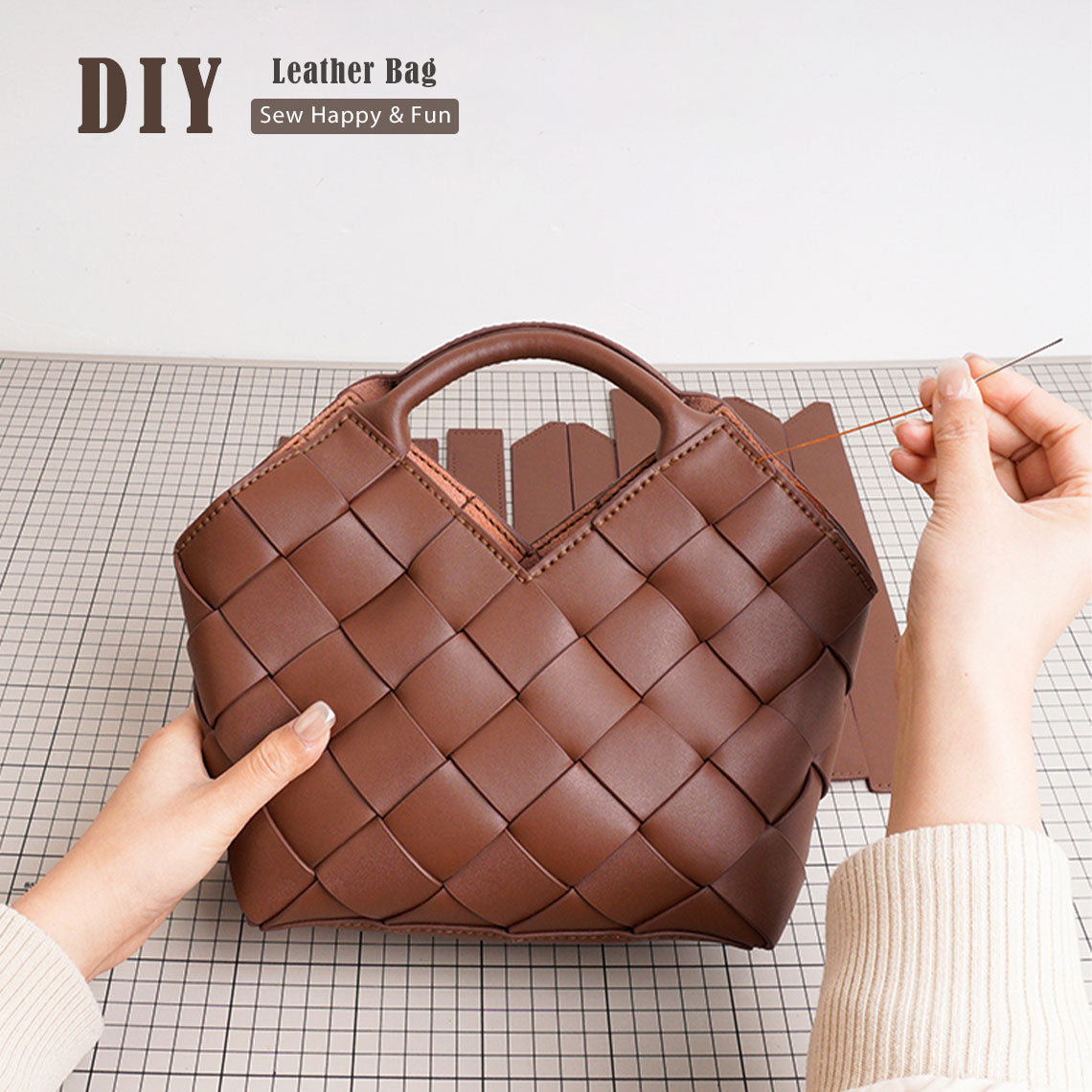 POPSEWING® Vegan Leather Woven Handbag DIY Kit
