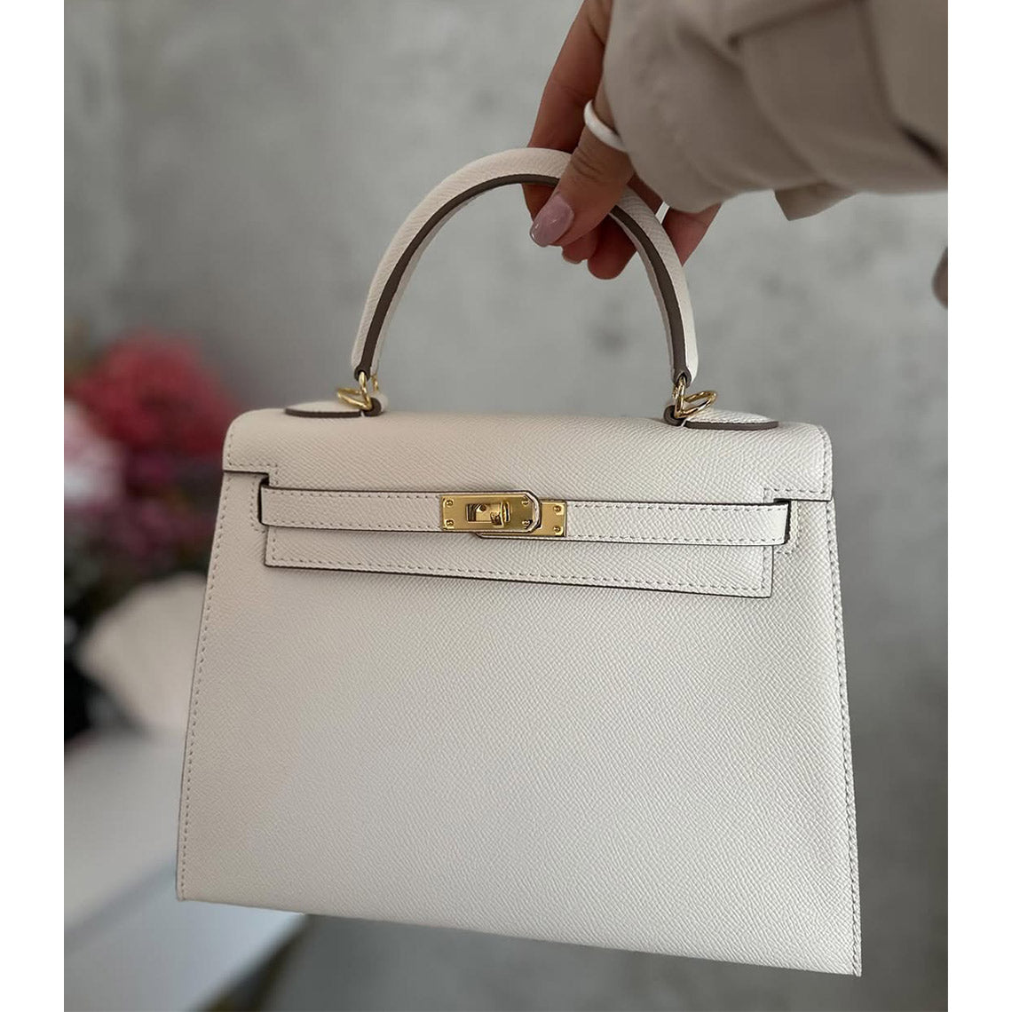 Classic White Kelly Handbag for Women | Affordable Designer Bag Dupe