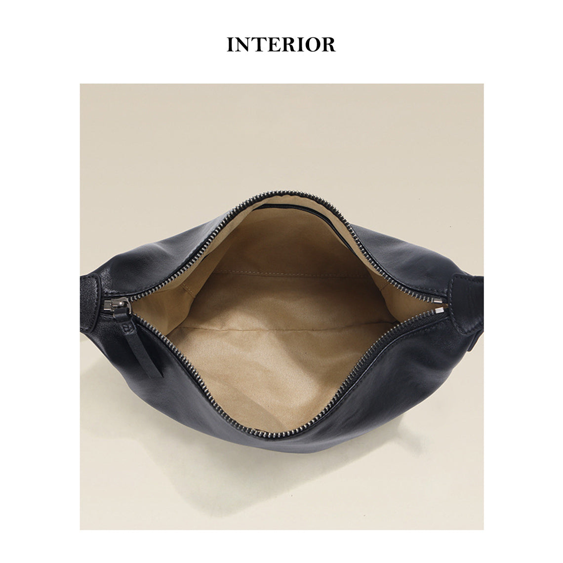 Vegetable Tanned Leather Minimalist Shoulder Bag