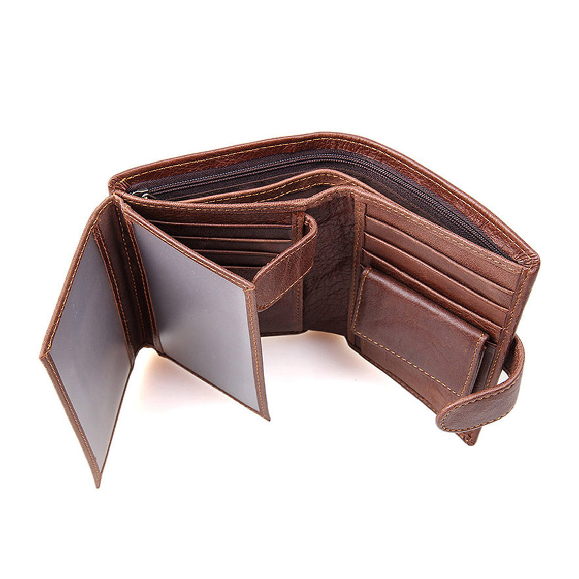 Leather Men Trifold Wallet