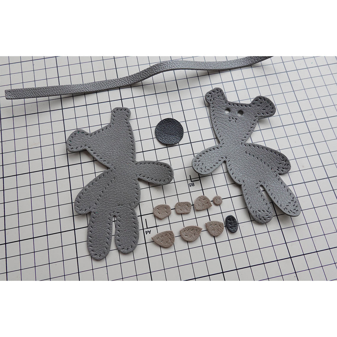 POPSEWING® Leather Mr Bean Teddy Bear Charm DIY Kits