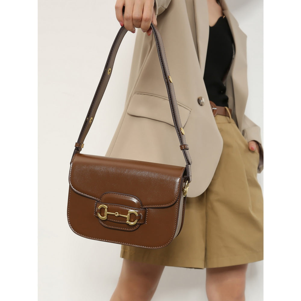 Inspired Horsebit 1955 Mini Bag Vegan Leather Square Bag Woman