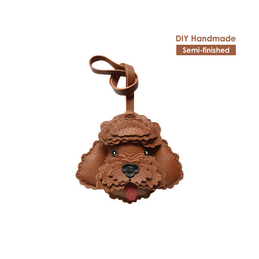 Teddy Poodle Dog Charm | DIY Dog Charm Leather Kits - POPSEWING®