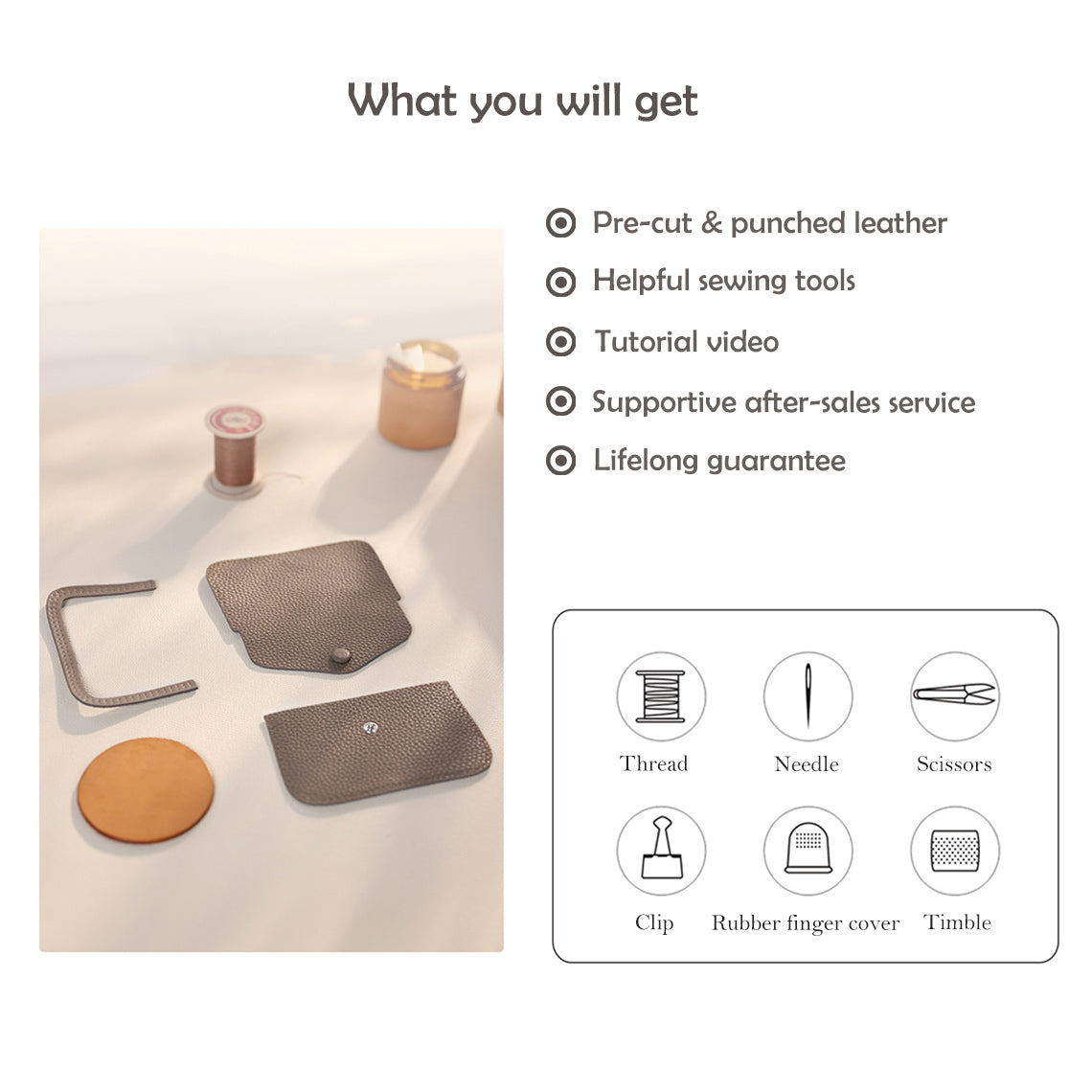 Home Leathercraft DIY Kits with Tutorial Video and Tools - POPSEWING™